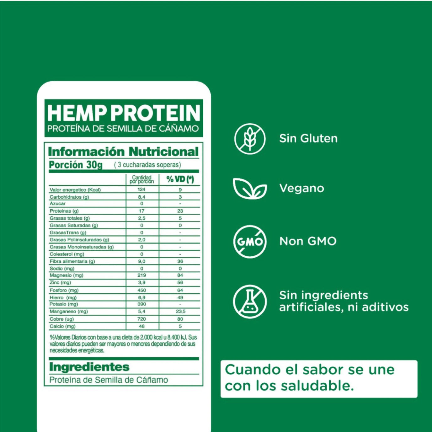 Proteína de Semilla de Cáñamo | 250 GR