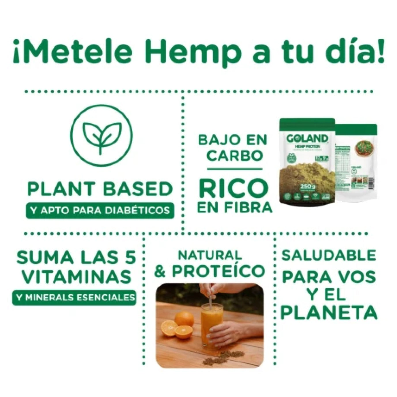 Proteína de Semilla de Cáñamo | 250 GR