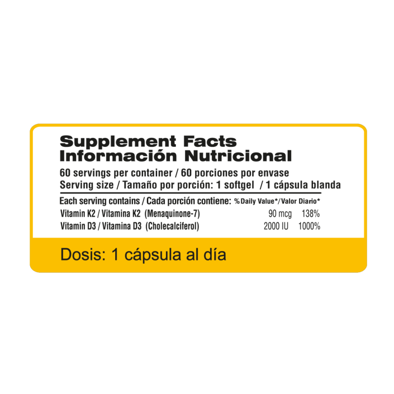 Vitamin D3 + K2 (MK‑7)