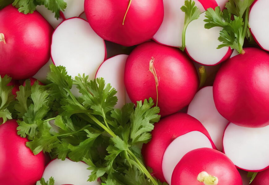 Bowl de rabanitos cortados